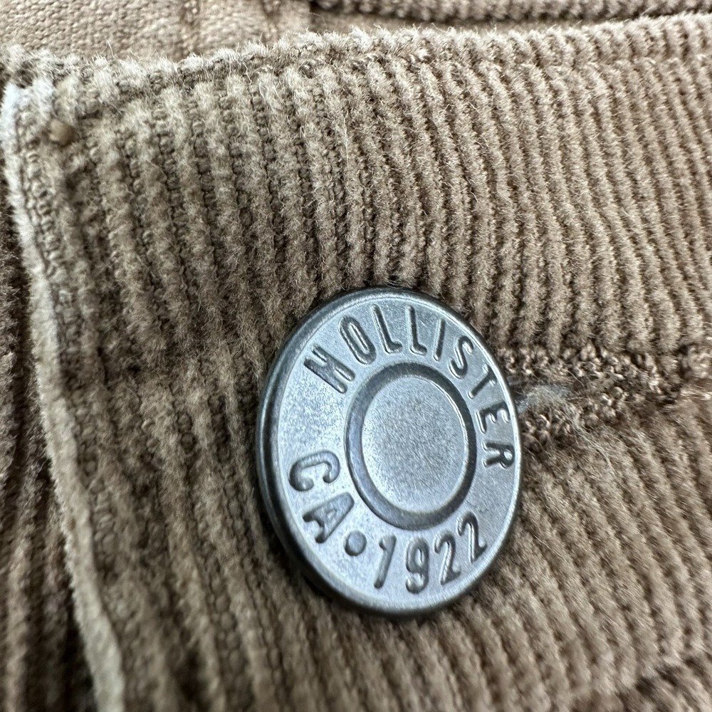 Hollister Mens '90s Slim Fit Brown Corduroy Pants Actual 30x31 Epic Flex Stretch - Picture 3 of 12